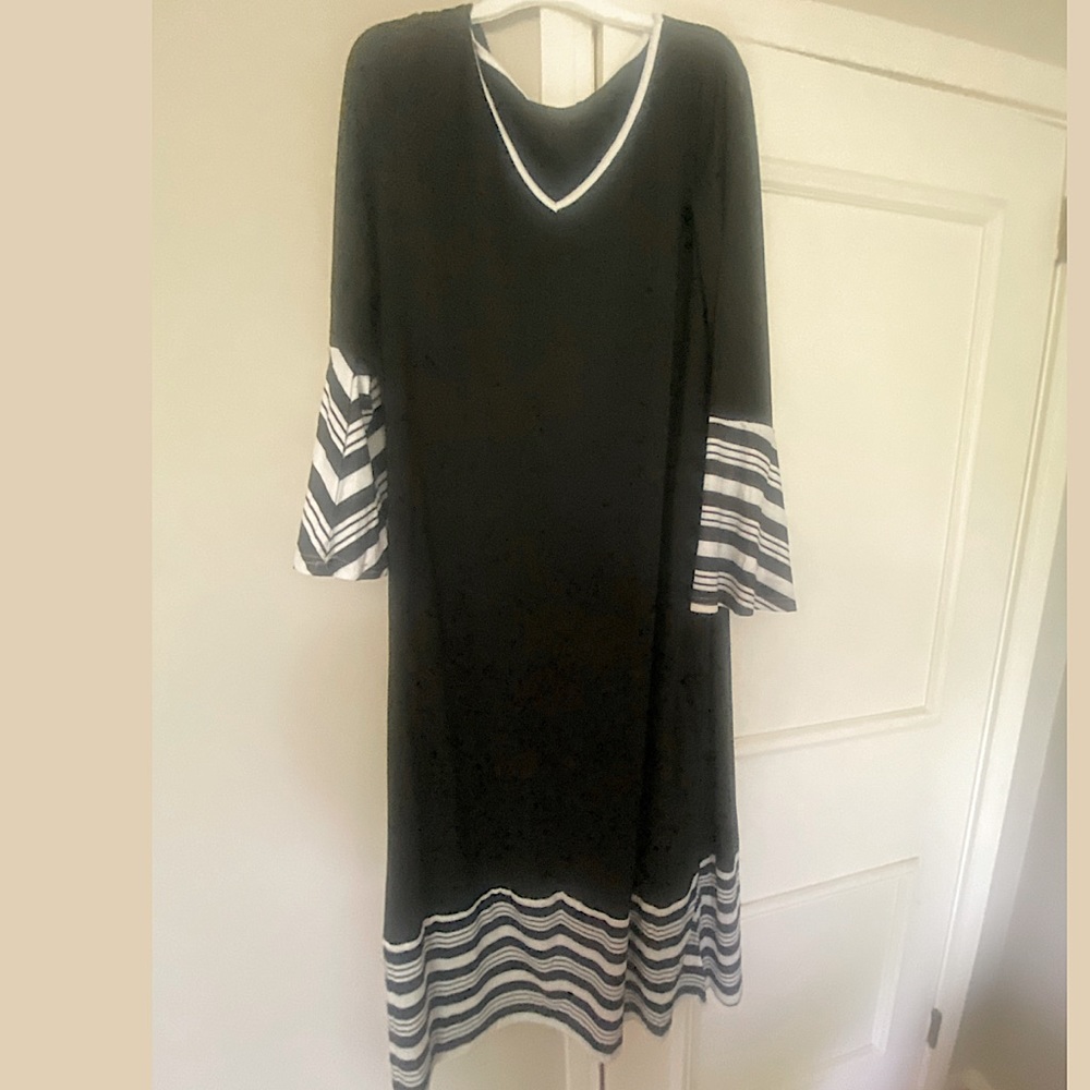 SHEIN black striped maxi dress- 2X plus size